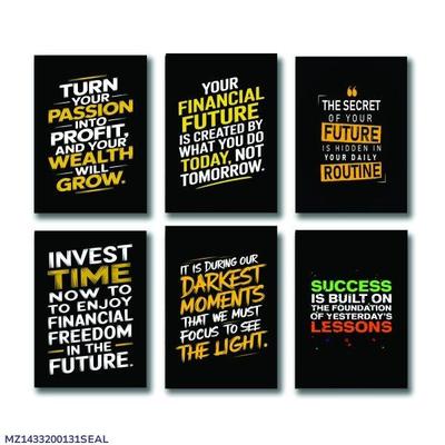 6-Piece Abstract Wall Frames Set for Home Decor