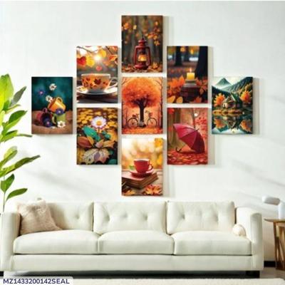 9 Piece Abstract Wall Art Set for Home Decor