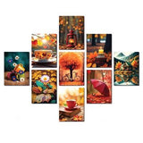 9 Piece Abstract Wall Art Set for Home Decor