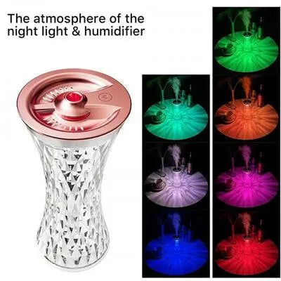 Crystal LED Humidifier with 7 Color Night Light