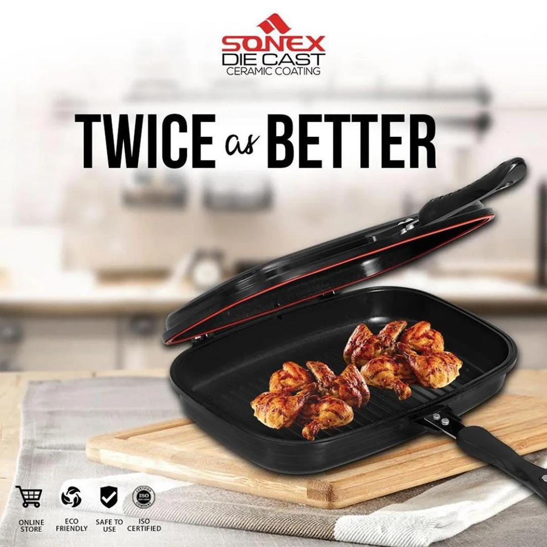 Premium Cast Iron BBQ Hand Grill - 1 Pc