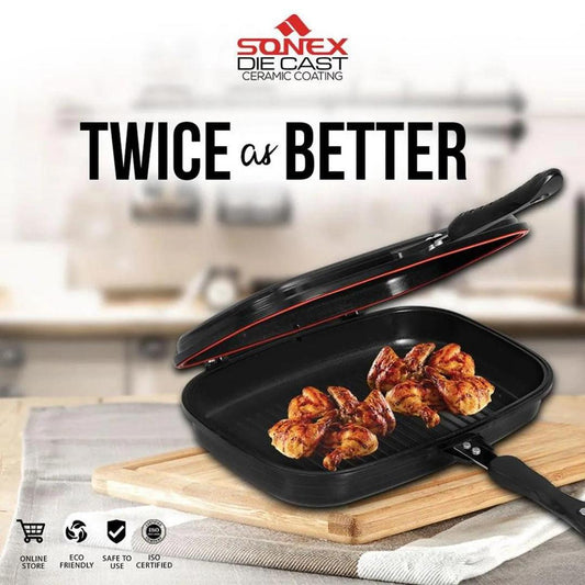 Premium Cast Iron BBQ Hand Grill - 1 Pc